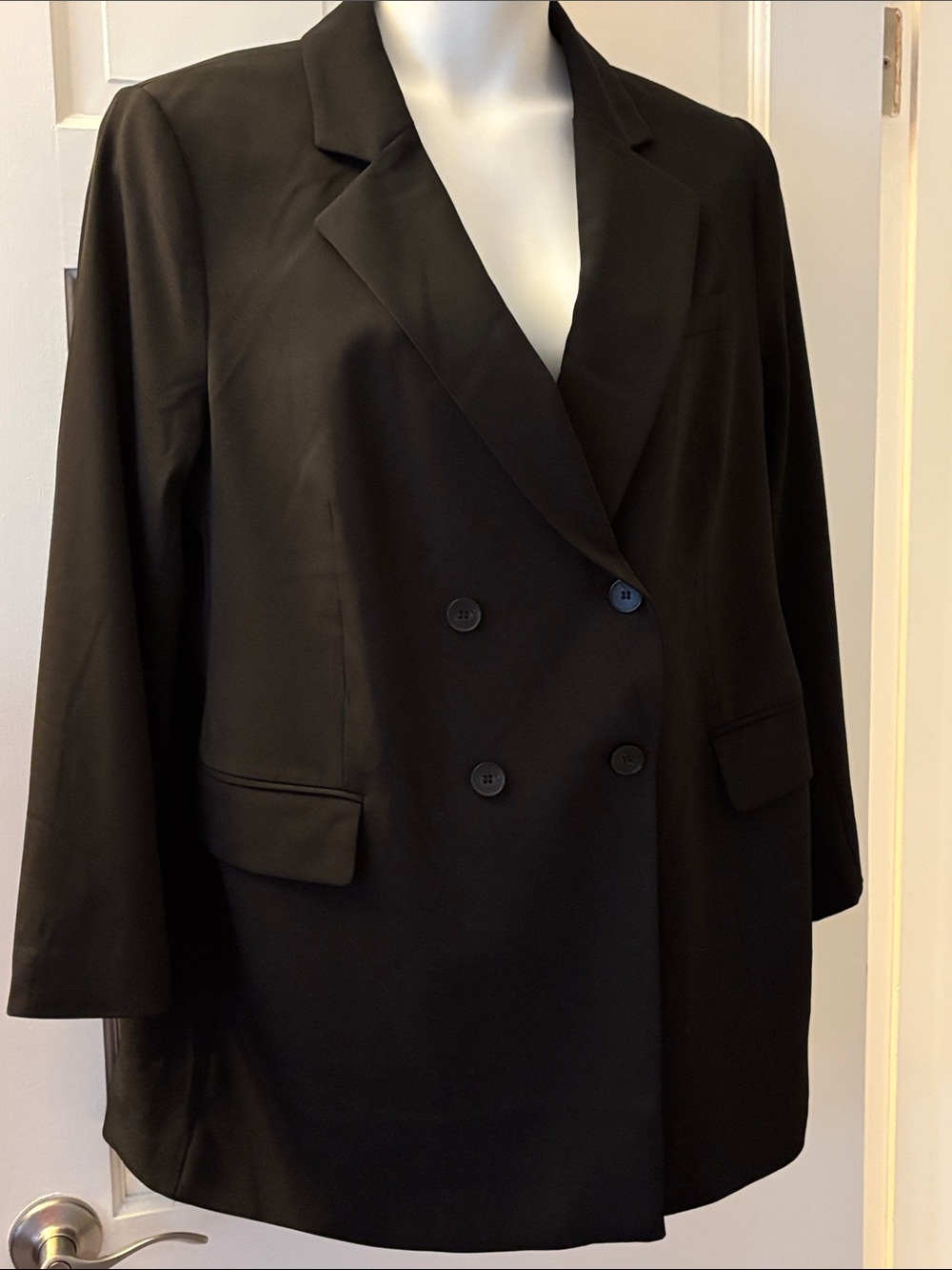 Black Double-Breasted Women's Blazer Jacket H & M xl!!!